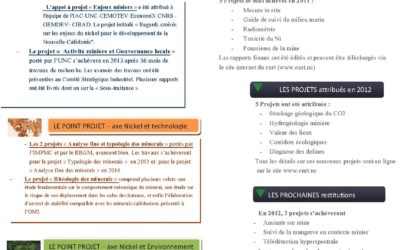 NewsLetter n°1 du CNRT 2012