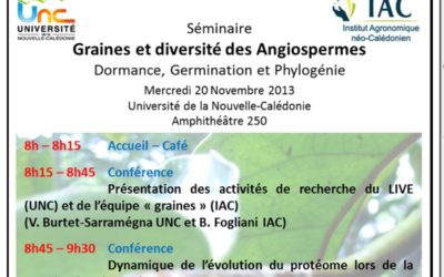 Séminaire IAC : Graines et diversité et Phylogénie le 20/11/2013