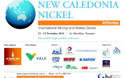 4ème édition Nickel 2010, la plus grande conférence de nickel au monde – du 15 au 19/11/2010